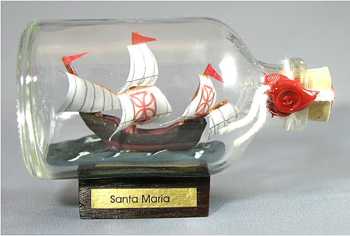 マリングッズ ＞ 帆船模型、レプリカ ＞ ボトルシップ ＞ サンタマリア