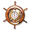 舵輪時計　（33cm 舷窓・信号旗）