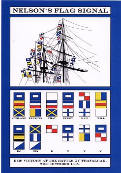 ネルソン提督の信号旗カード