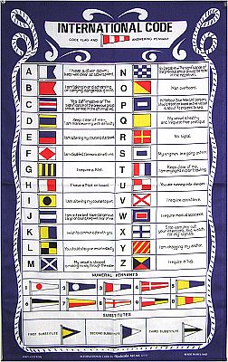 ティータオル　国際信号旗（綿）