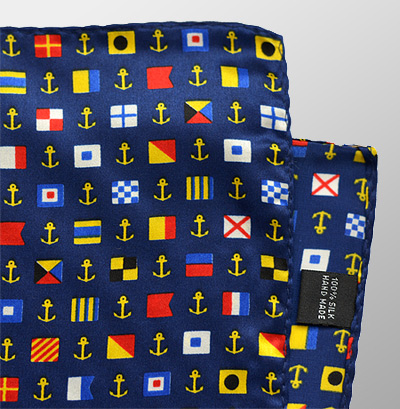 国際信号旗柄スカーフの拡大画像