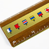 国際信号旗の定規　チークと真ちゅう製