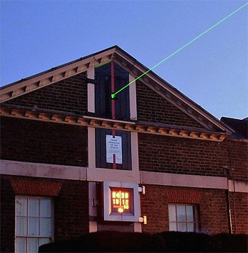 子午線のレーザー照明