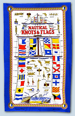 ティータオル（ガレークロス）　ノットと信号旗